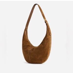 Madewell essential curve suede bag.